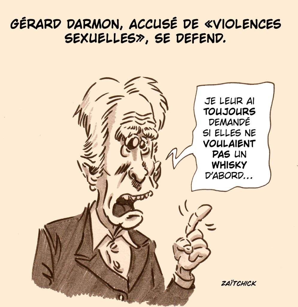 dessin presse humour Gérard Darmon image drôle violence sexiste