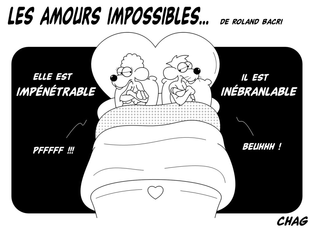 dessin humoristique Roland Bacri image drôle amour impossible