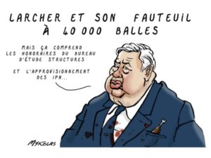 dessin presse humour Gérard Larcher image drôle fauteuil hors de prix