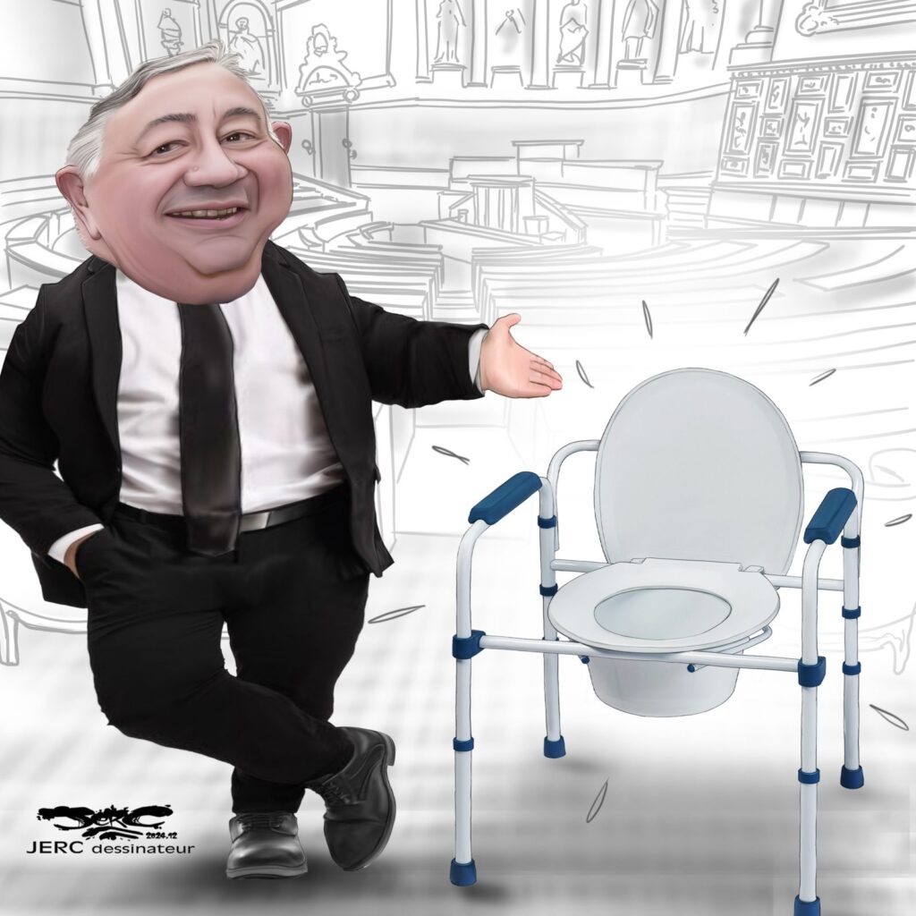 dessin presse humour Gérard Larcher image drôle fauteuil hors de prix