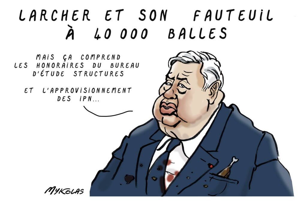 dessin presse humour Gérard Larcher image drôle fauteuil hors de prix