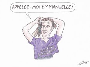 dessin presse humour Emmanuel Macron image drôle changement de sexe