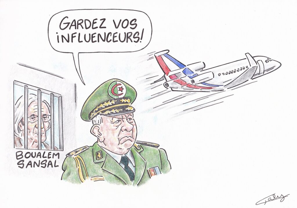 dessin presse humour Algérie image drôle expulsion influenceurs