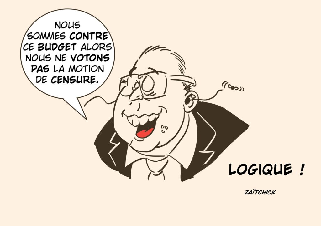 dessin presse humour François Hollande image drôle logique motion de censure